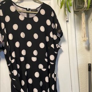 Black and White Polka Dot Lena Dress